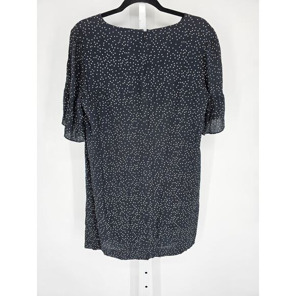 Madewell Sz 4 Navy White polka dots Shift Mini Dress, fully lined - Picture 5 of 5